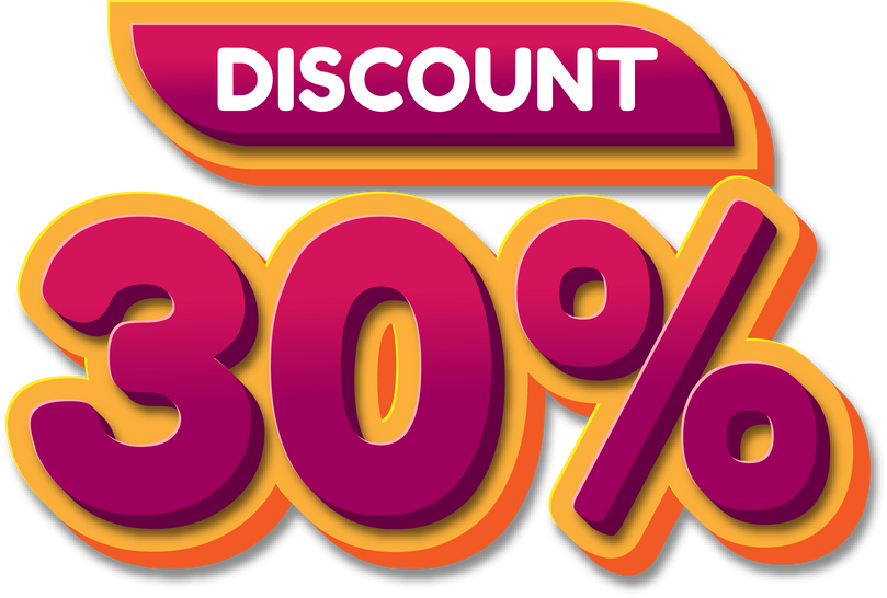 3d text discount 30%