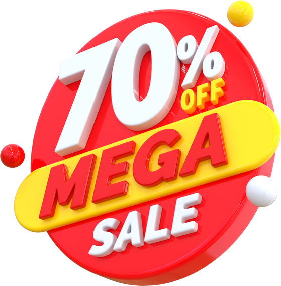 Discount 70% off Mega sale