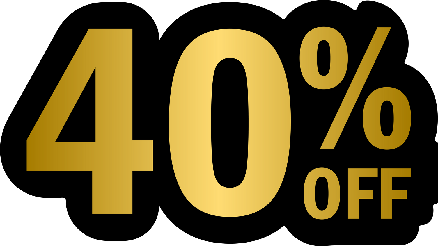 Discount 40% off golden tag