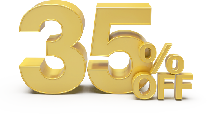 promotion 35 percent off 3d number